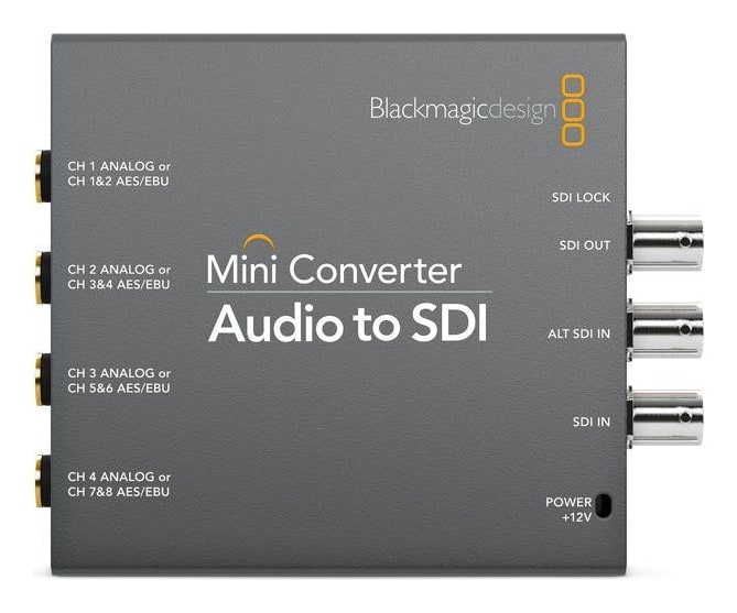 Mini Converter Audio to SDI – Čtyři analogové kanály nebo osm AES/EBU