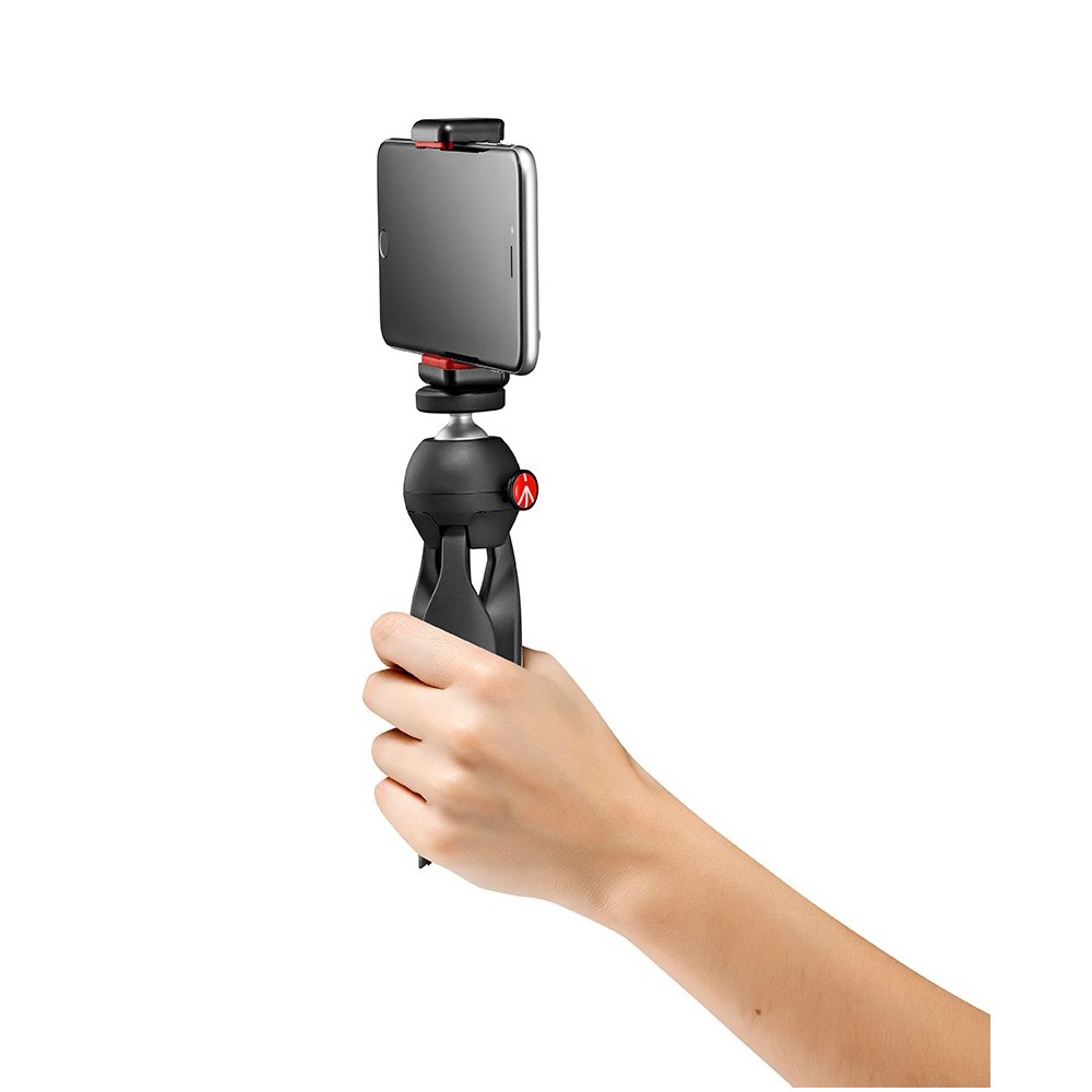 Detail univerzálního držáku telefonu Manfrotto