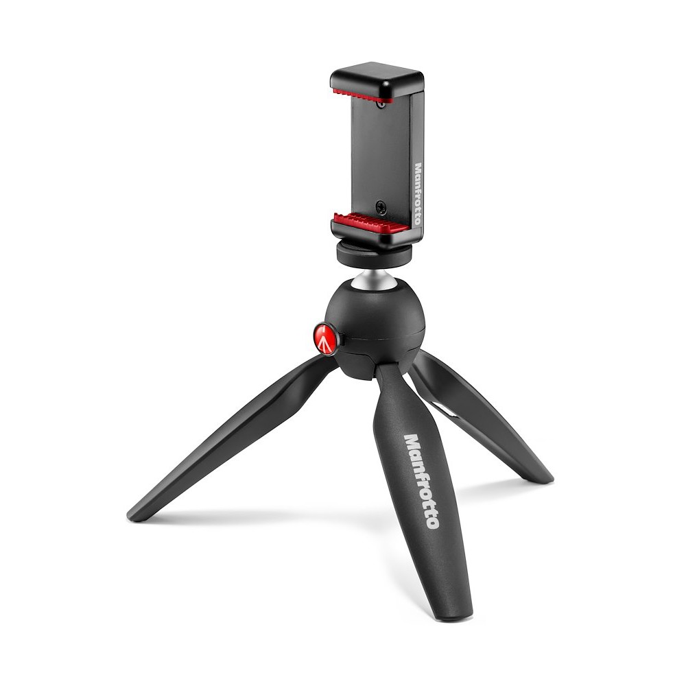 Manfrotto PIXI Smart s telefonním držákem na stole