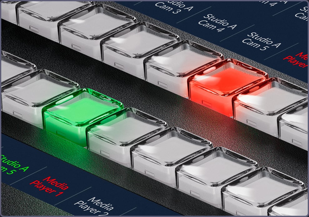 ATEM 4 M/E Advanced Panel 40 – Tlačítka zdrojů s LCD popisky