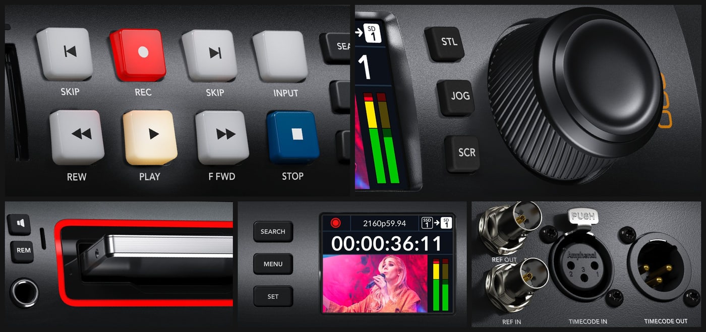 HyperDeck Studio 4K Pro – Kovové vyhledávací kolečko se spojkou