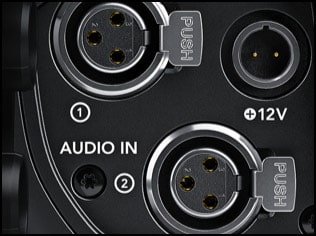 Blackmagic Pocket Cinema Camera 6K G2 – Dva vstupy mini XLR s fantomovým napájením