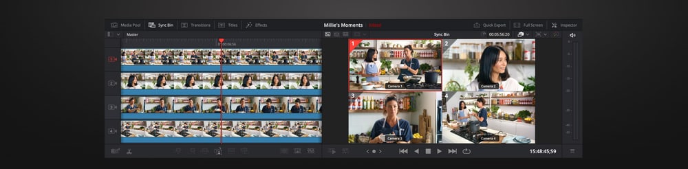ATEM SDI Extreme ISO – Devět ISO záznamů a projekt DaVinci Resolve