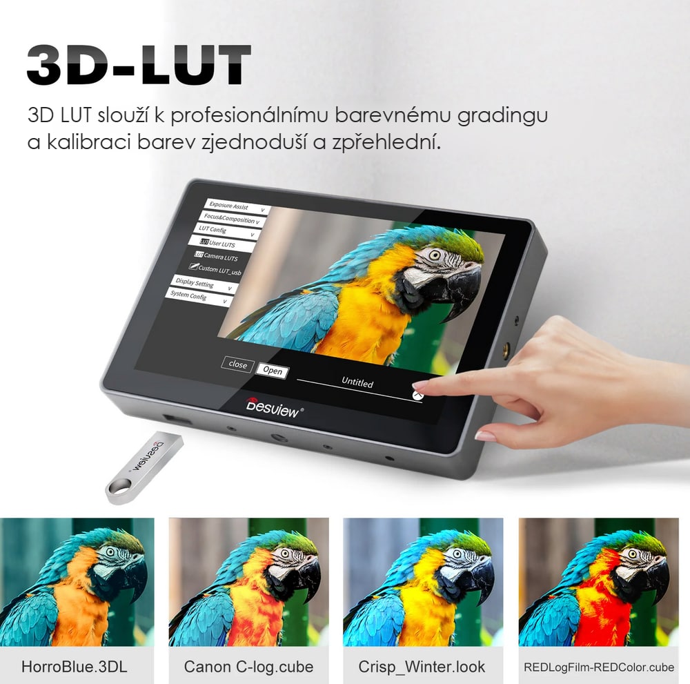 Vlastní 3D LUT z USB flash disku