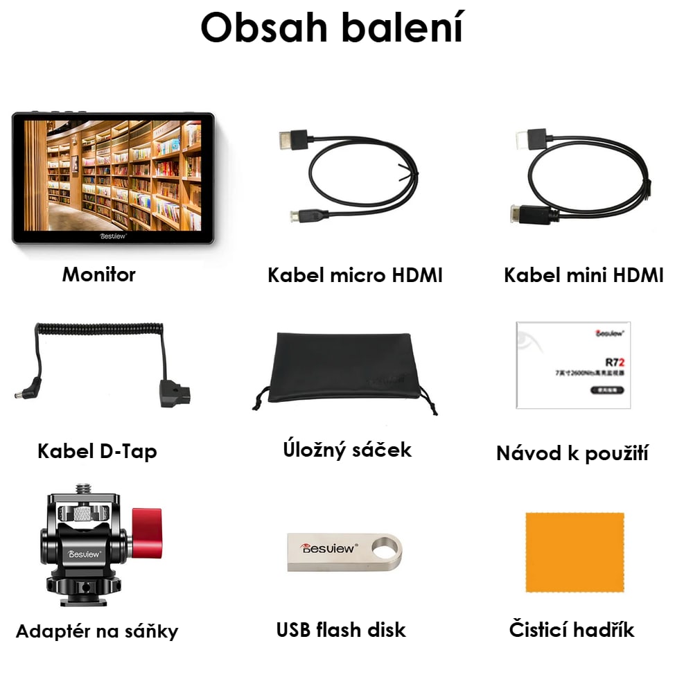 Obsah balení Desview R7II