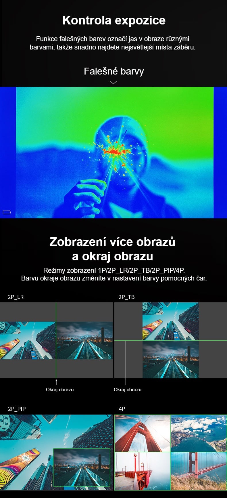 Falešné barvy a okraj obrazu