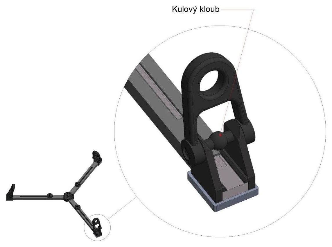 Cartoni S832 podlahová rozpěra Standard – Kulový kloub