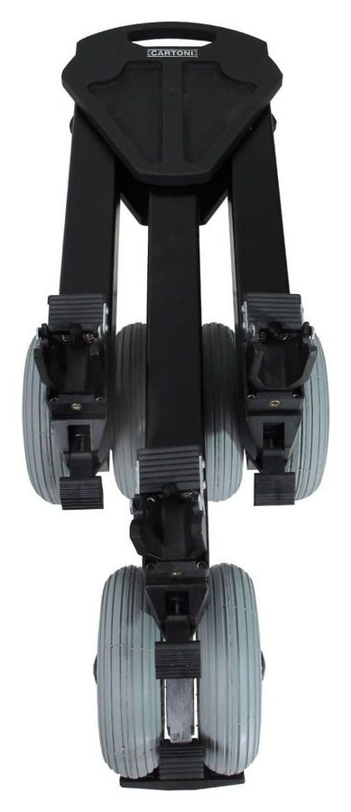 Cartoni D736/P dolly Heavy Duty OB, pneumatická kola – Složené dolly