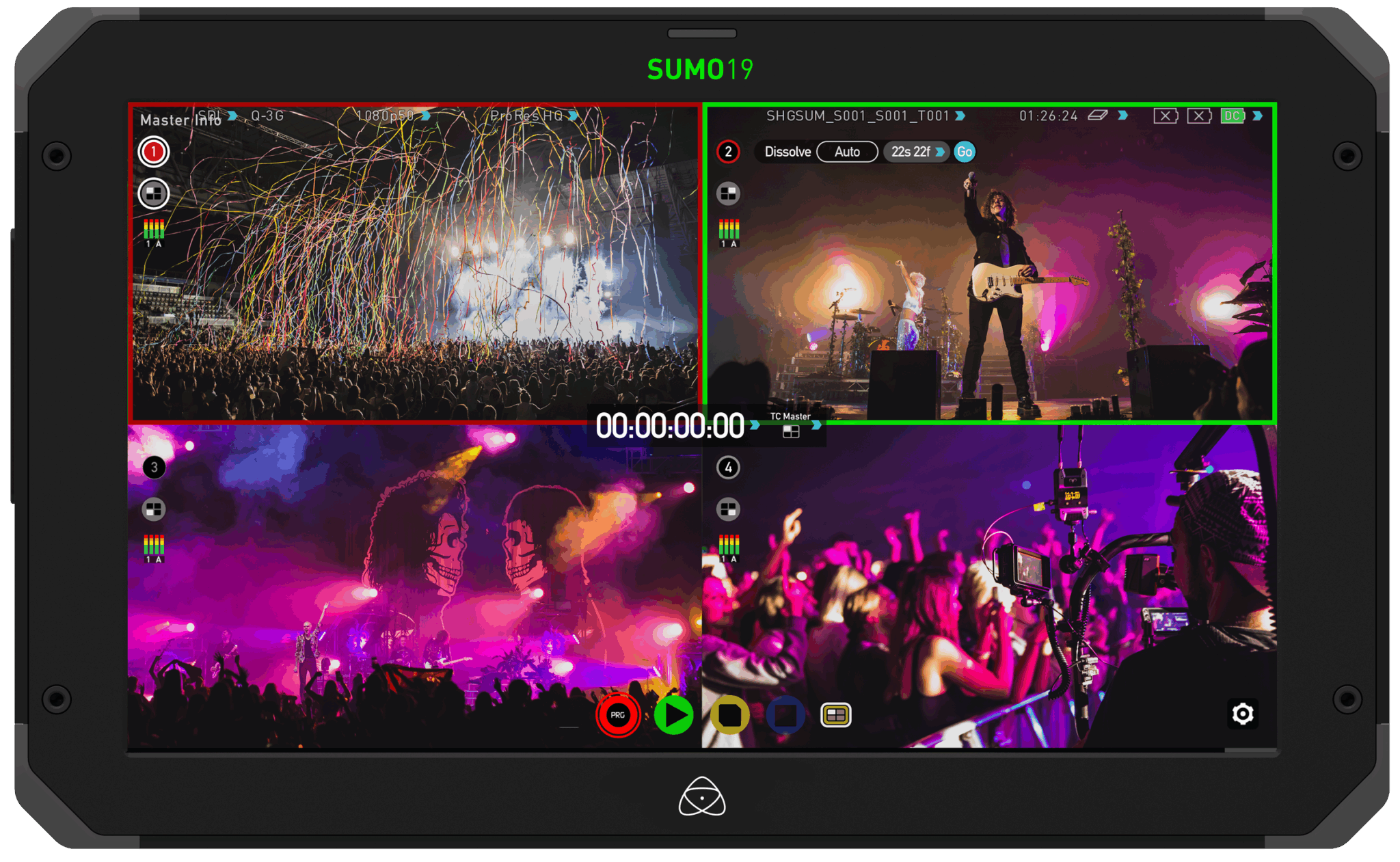 Atomos Sumo 19SE při přepínání více kamer
