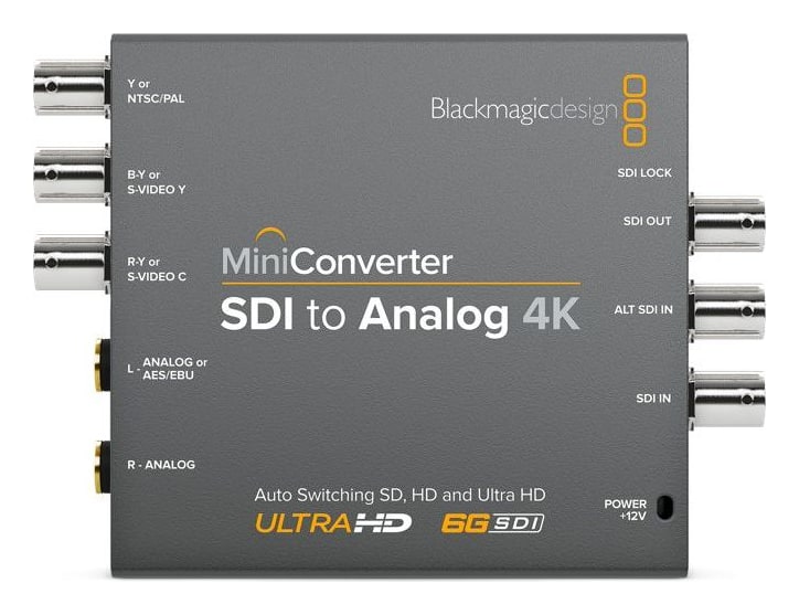 Mini Converter SDI to Analog 4K – Komponentní, S-Video i kompozitní