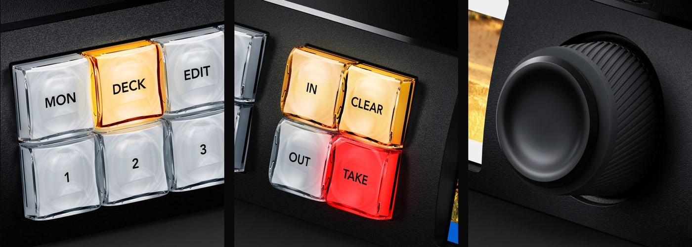 Blackmagic Videohub 80x80 12G – Elegantní čelní ovládací panel