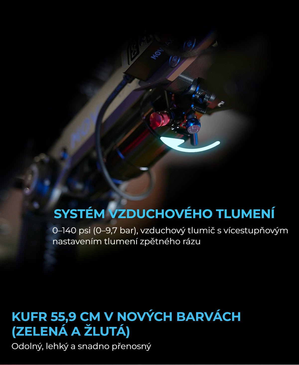 Vzduchový tlumič a kufr