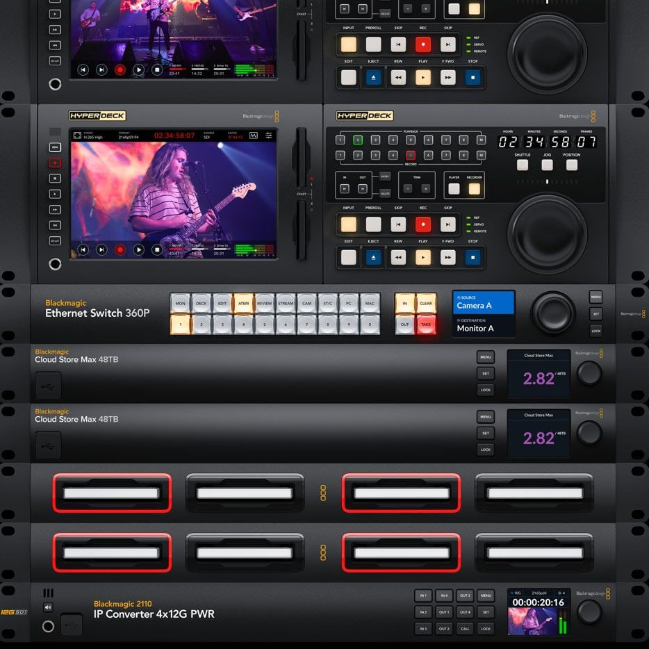 Blackmagic Ethernet Switch 360P – ISO záznam a replay