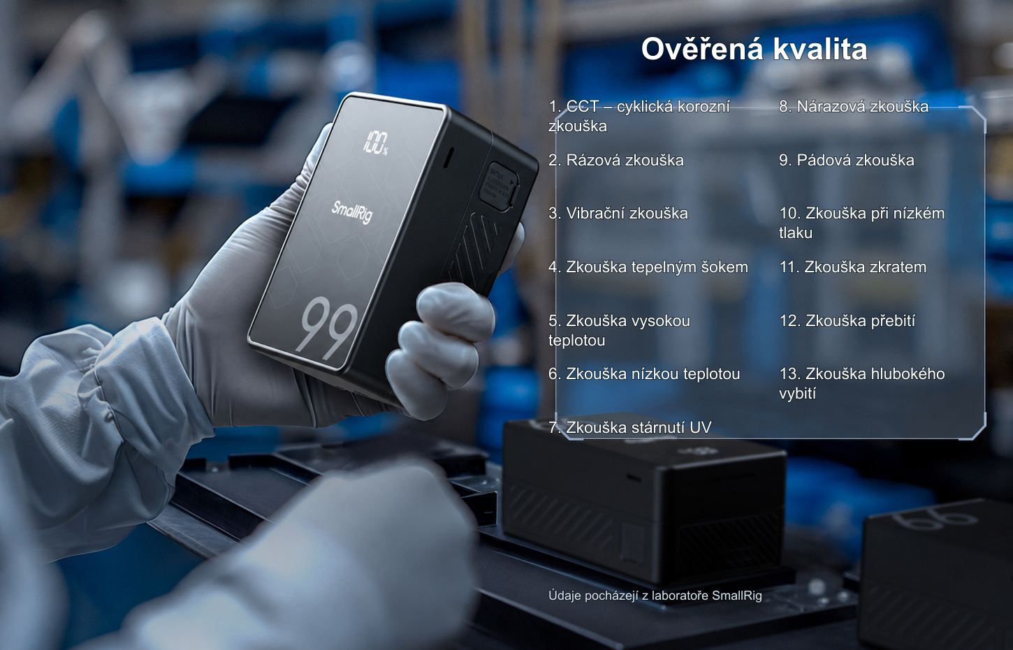 Přeložená produktová infografika SmallRig VB99 SE 6/11