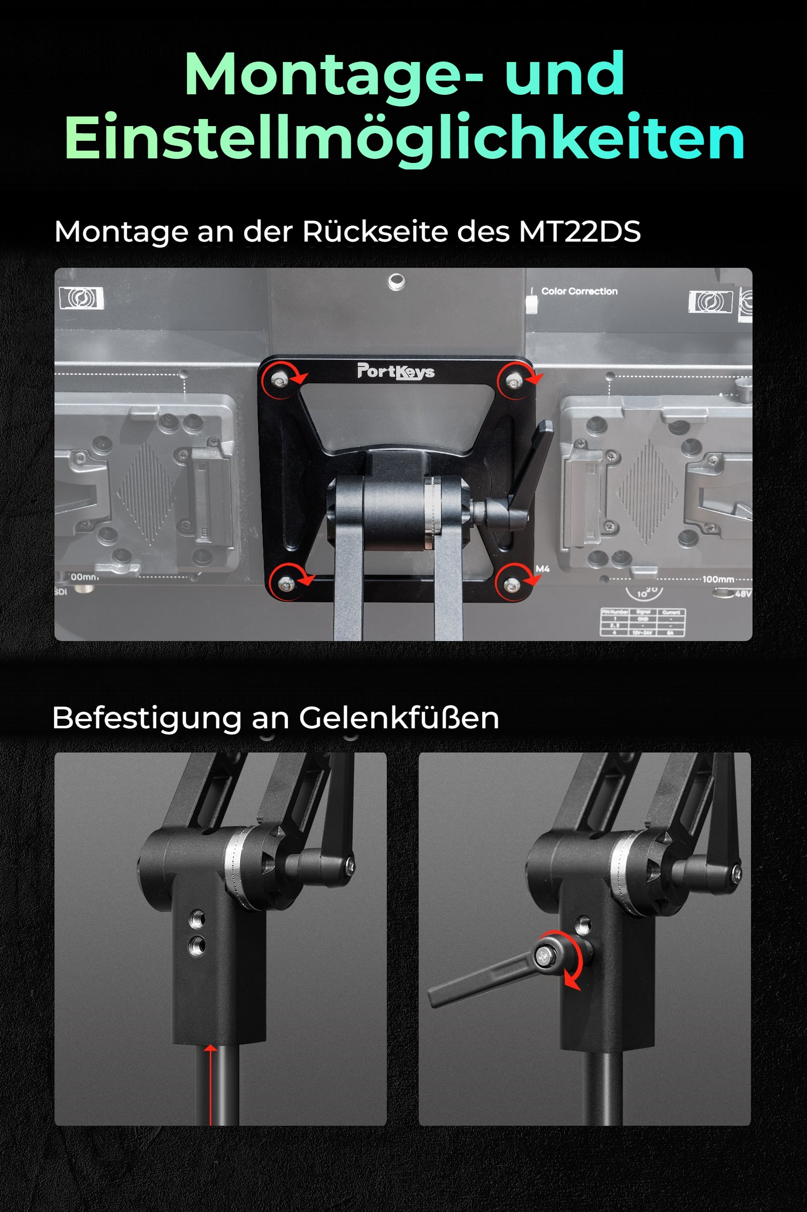 Portkeys MT22DS VESA holder