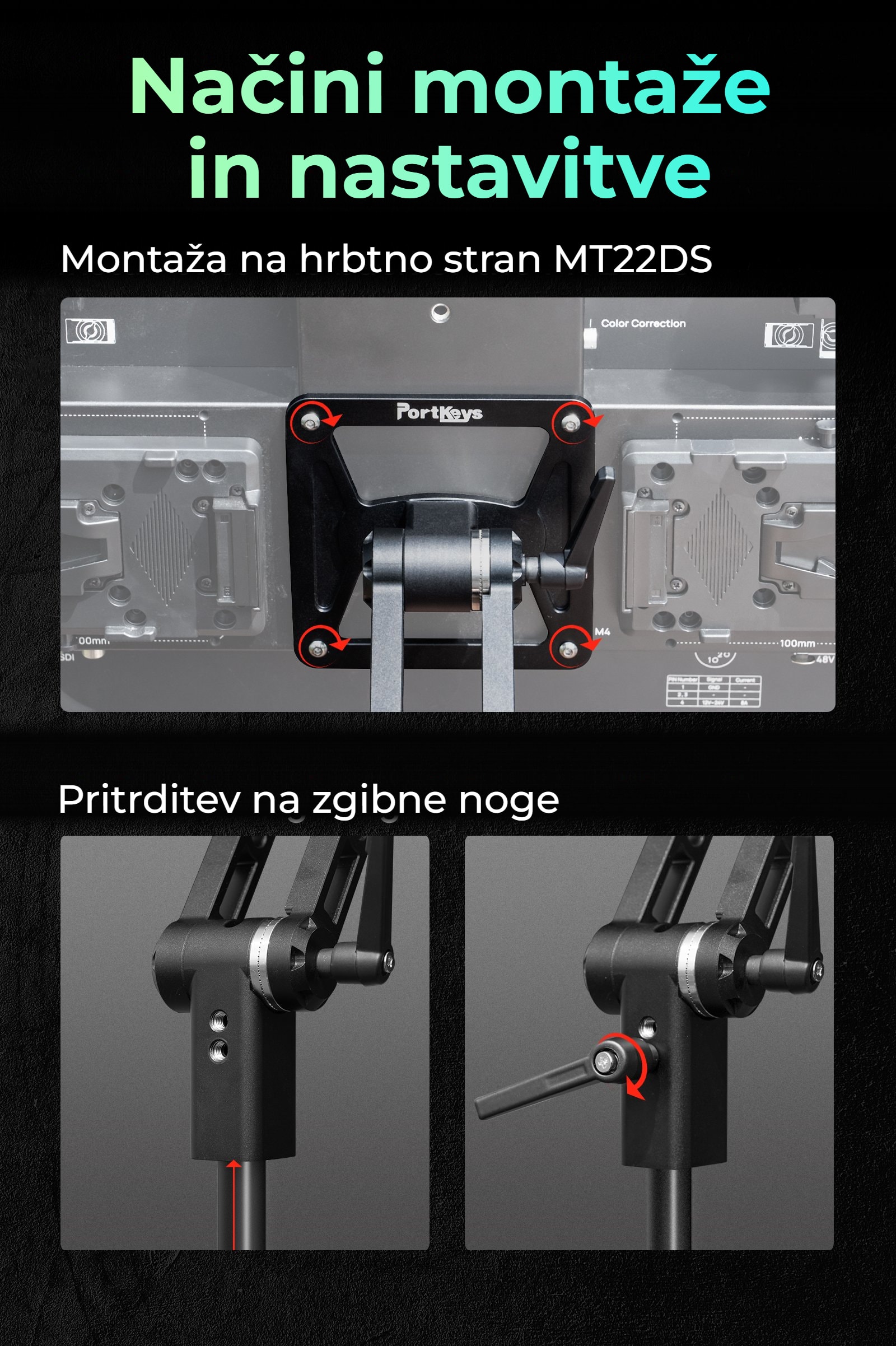Portkeys MT22DS VESA holder