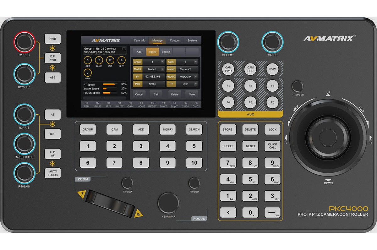 AVMATRIX PKC4000 – Ovládací plocha