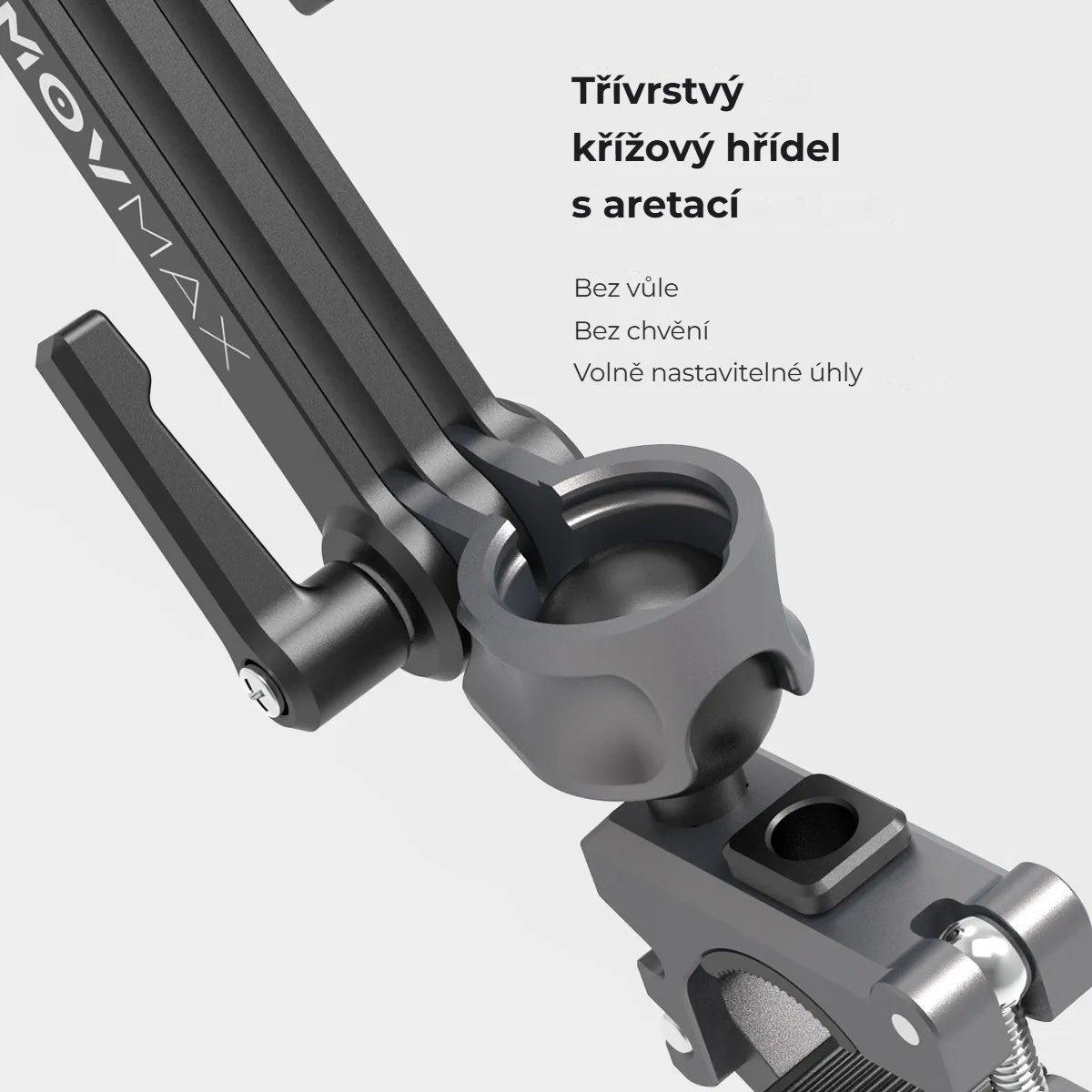 Třívrstvý křížový hřídel s aretací