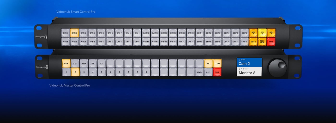 Blackmagic Videohub Mini 8x4 12G – Externí hardwarové panely
