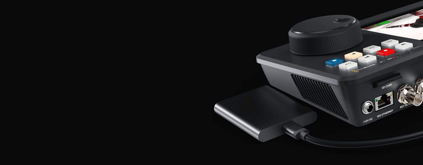 HyperDeck Shuttle 4K Pro – SD karty a externí disky USB-C