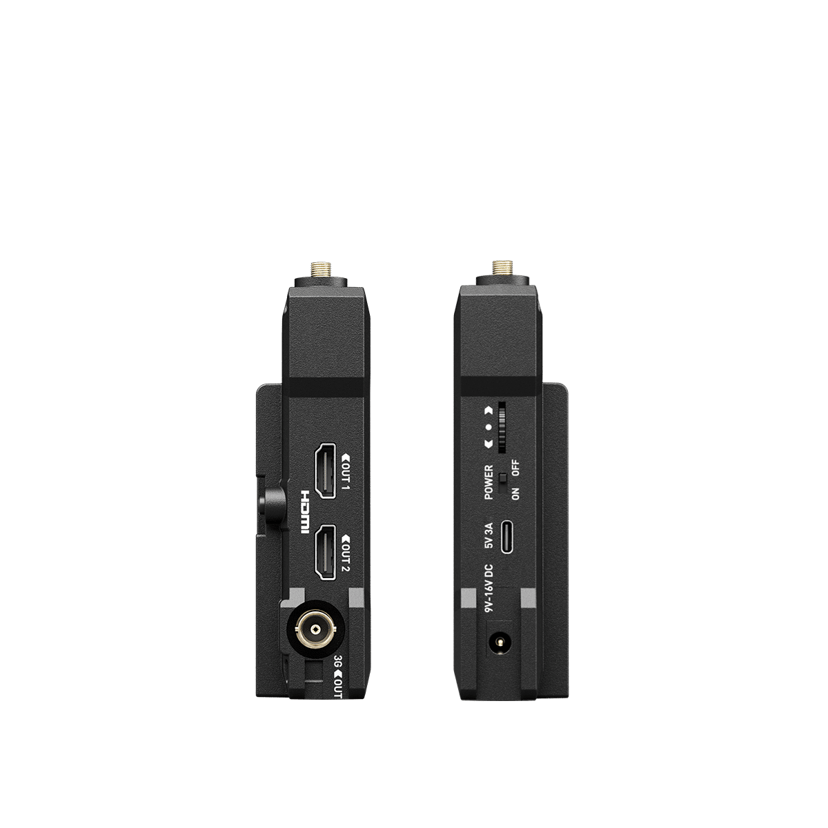 Dva výstupy HDMI, 3G-SDI a napájení přijímače Atomos RX