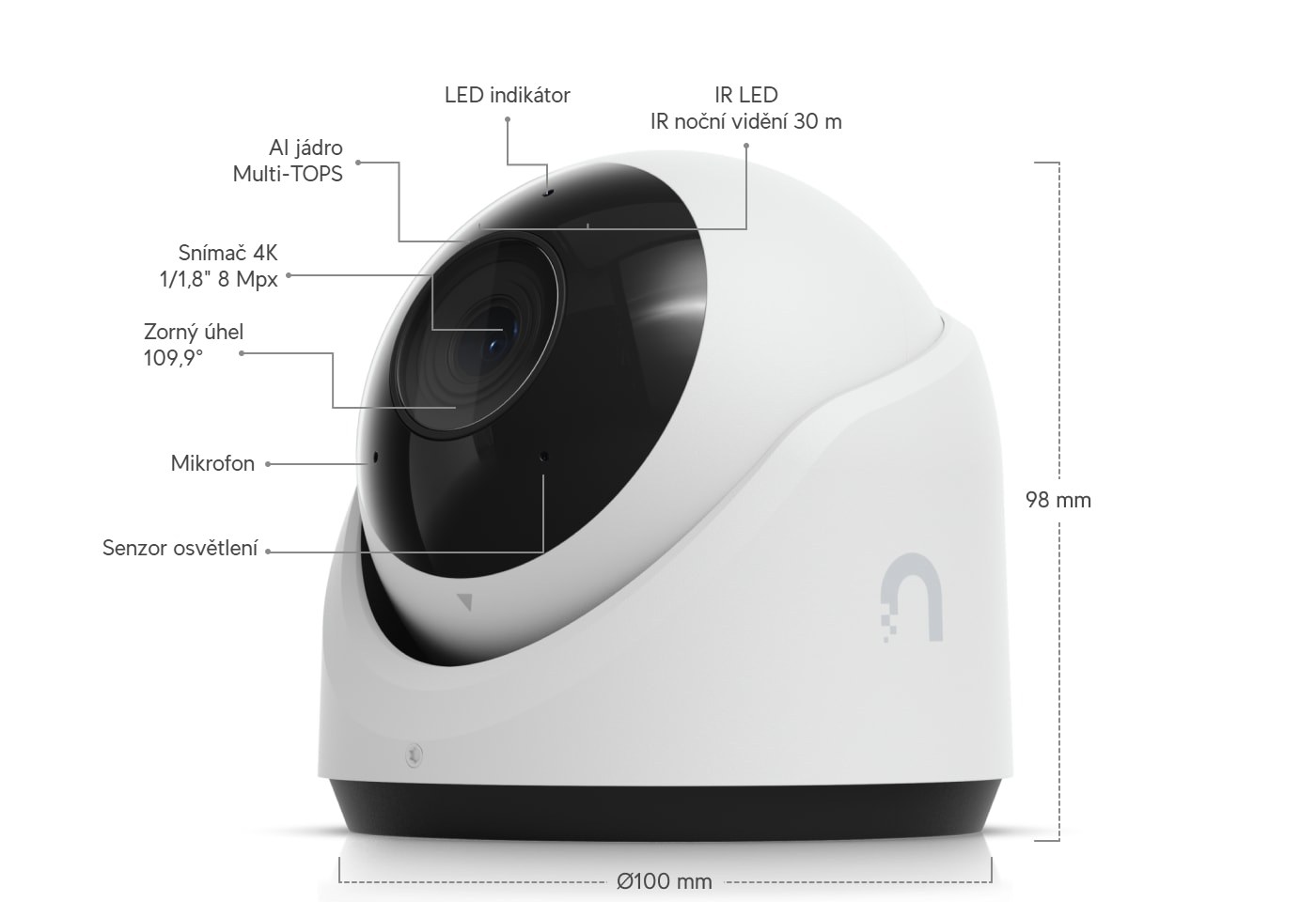 Ubiquiti UniFi Protect G6 Turret, bílá