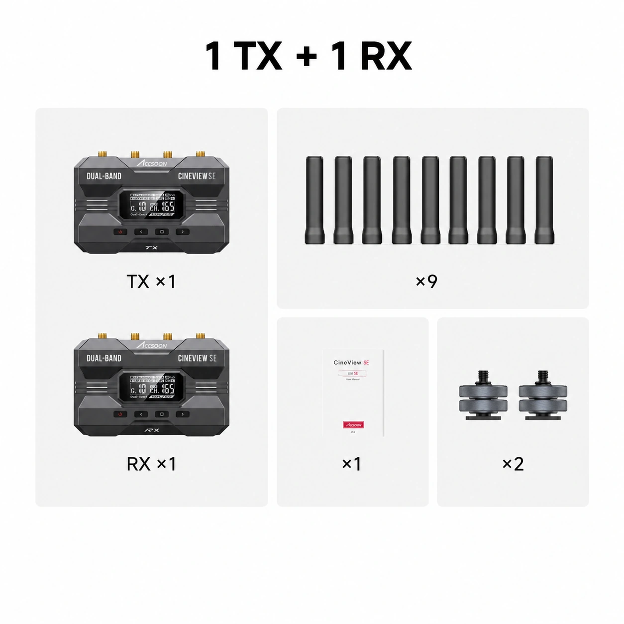 Accsoon CineView SE · Kompletní sada 1TX + 1RX