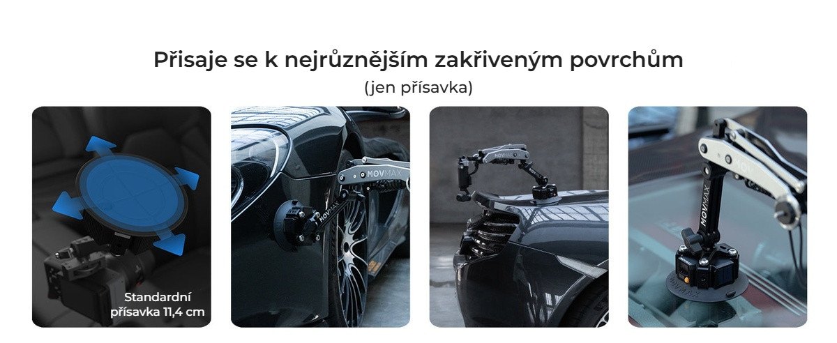 Drží i na zakřivených plochách