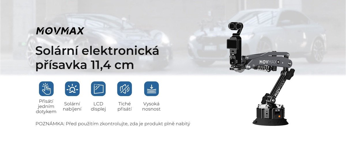 Solární elektronická přísavka 11,4 cm