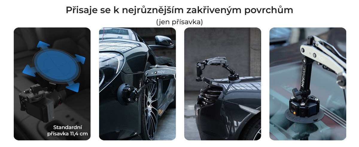 Drží i na zakřivených plochách