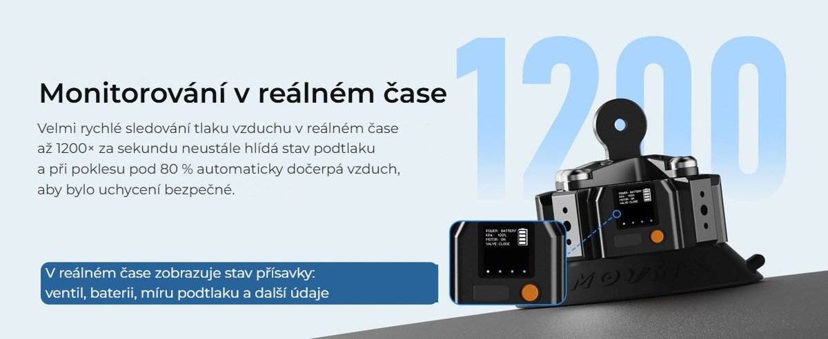 Kontrola tlaku v reálném čase
