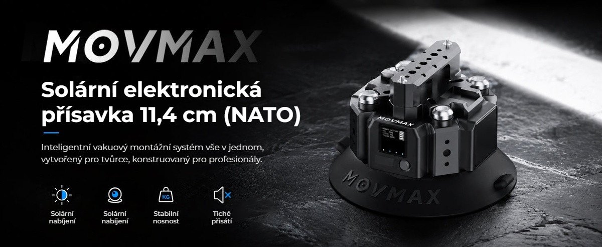 Solární elektronická přísavka 11,4 cm s lištou NATO