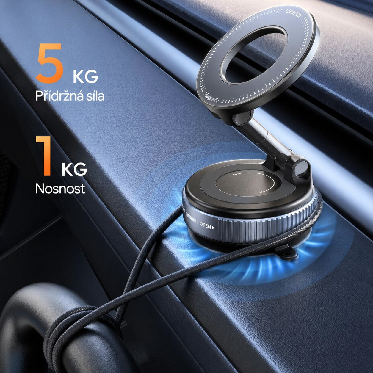 Přeložená infografika přídržné síly a nosnosti Ulanzi SK-25