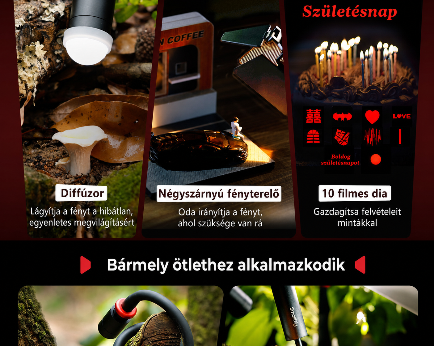 SmallRig RM 03 – magyar infografika, 4. rész