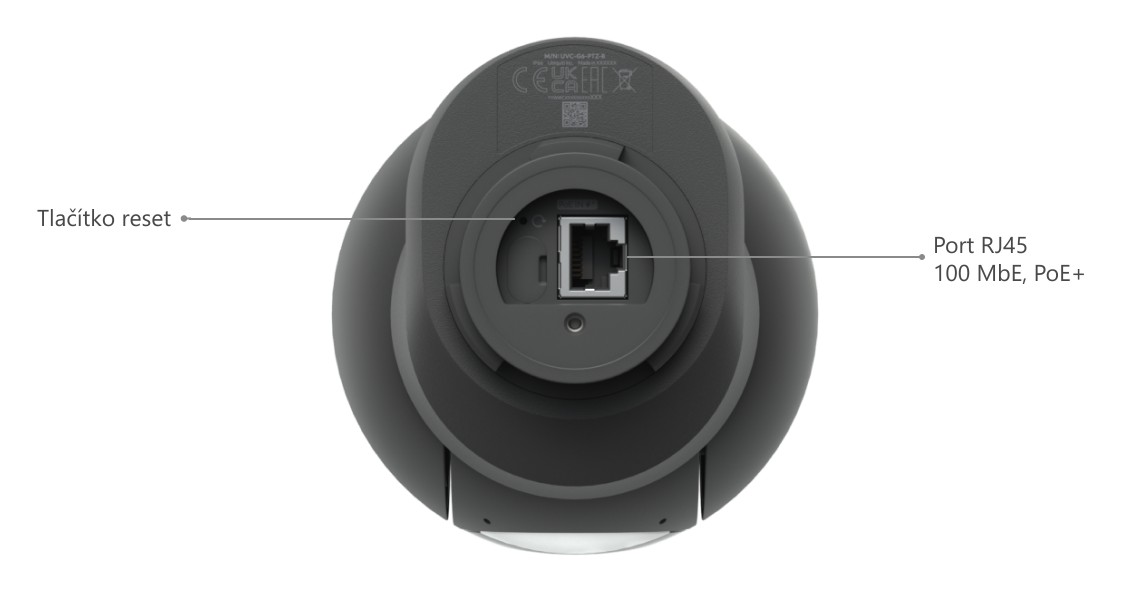 Ubiquiti UniFi Protect G6 PTZ, černá – spodní strana kamery