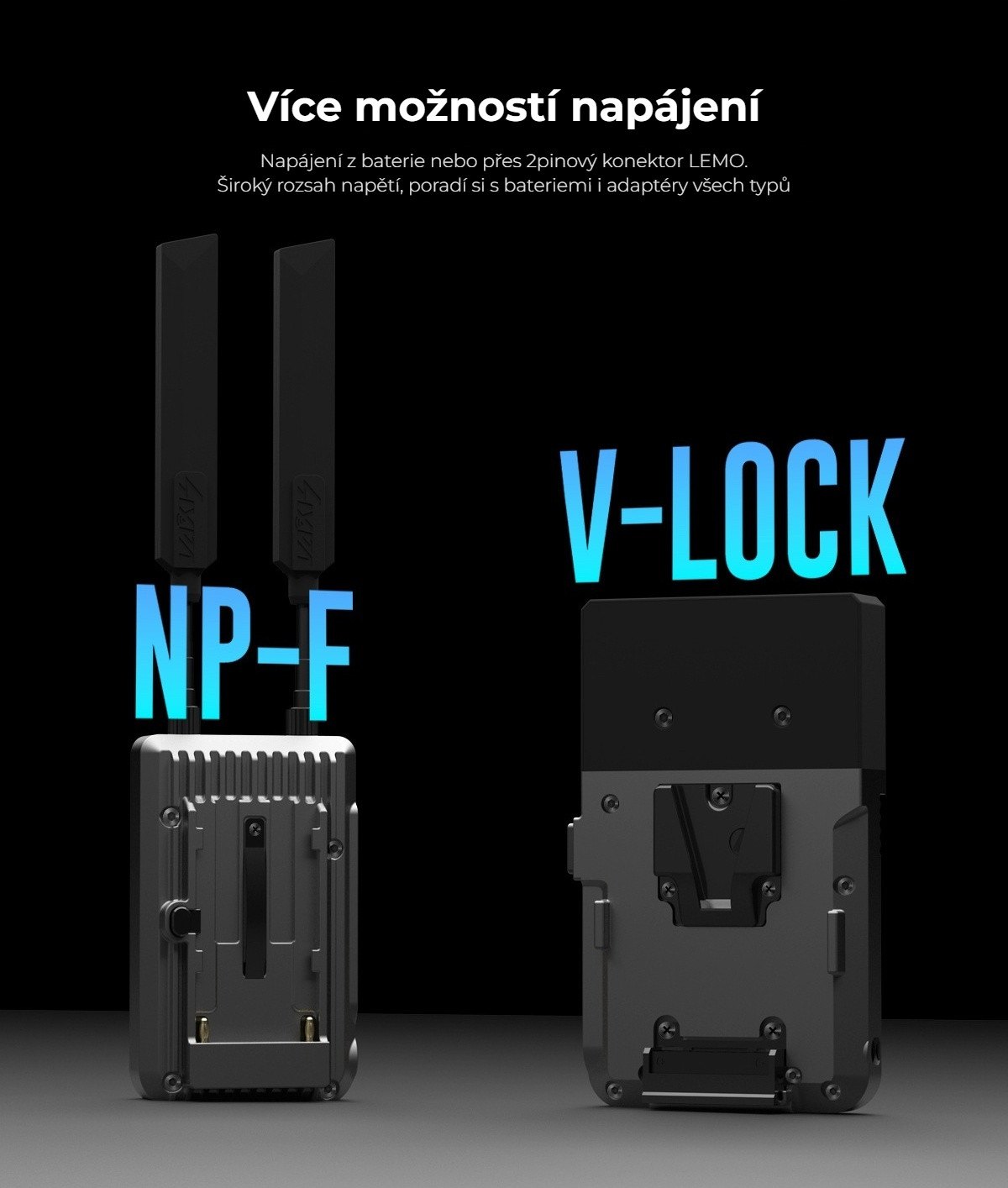 Více možností napájení