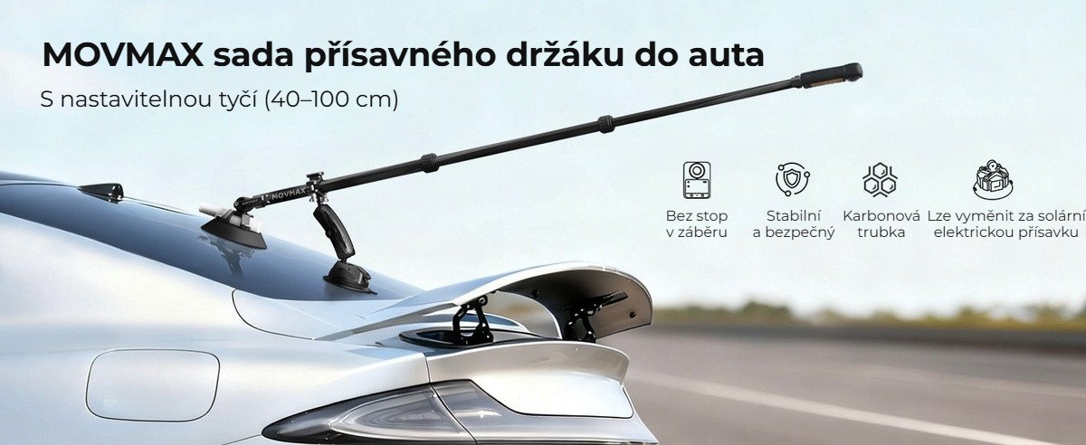 Přísavný držák do auta s tyčí