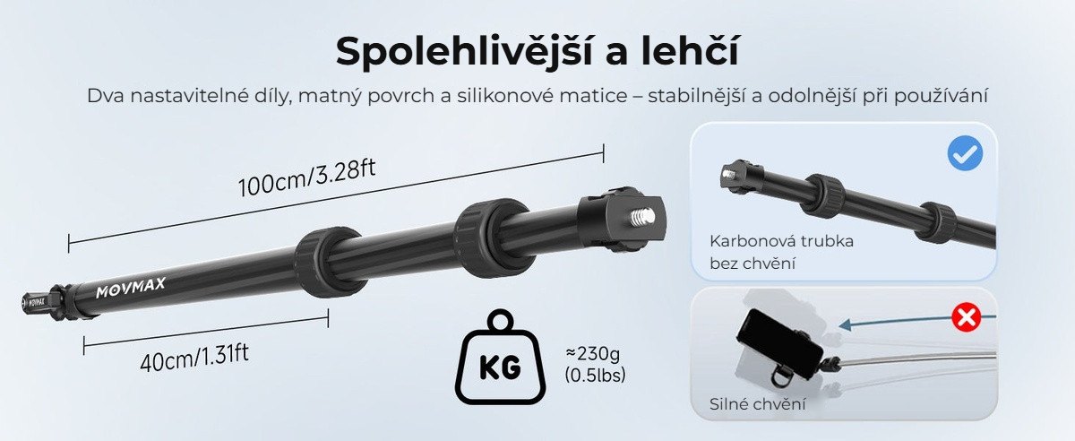 Spolehlivější a lehčí
