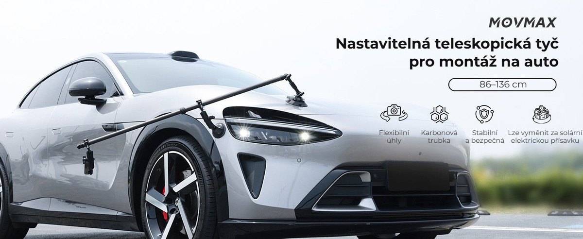Teleskopická tyč pro montáž na auto