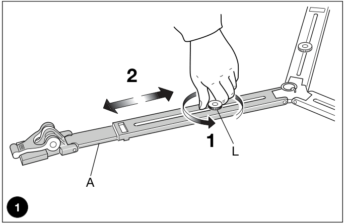 Manfrotto 165 – Nastavení délky ramen