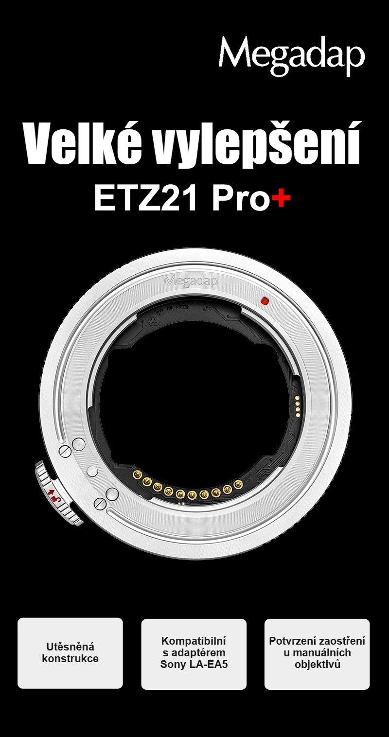 Megadap ETZ21 Pro+ – adaptér Sony E na Nikon Z