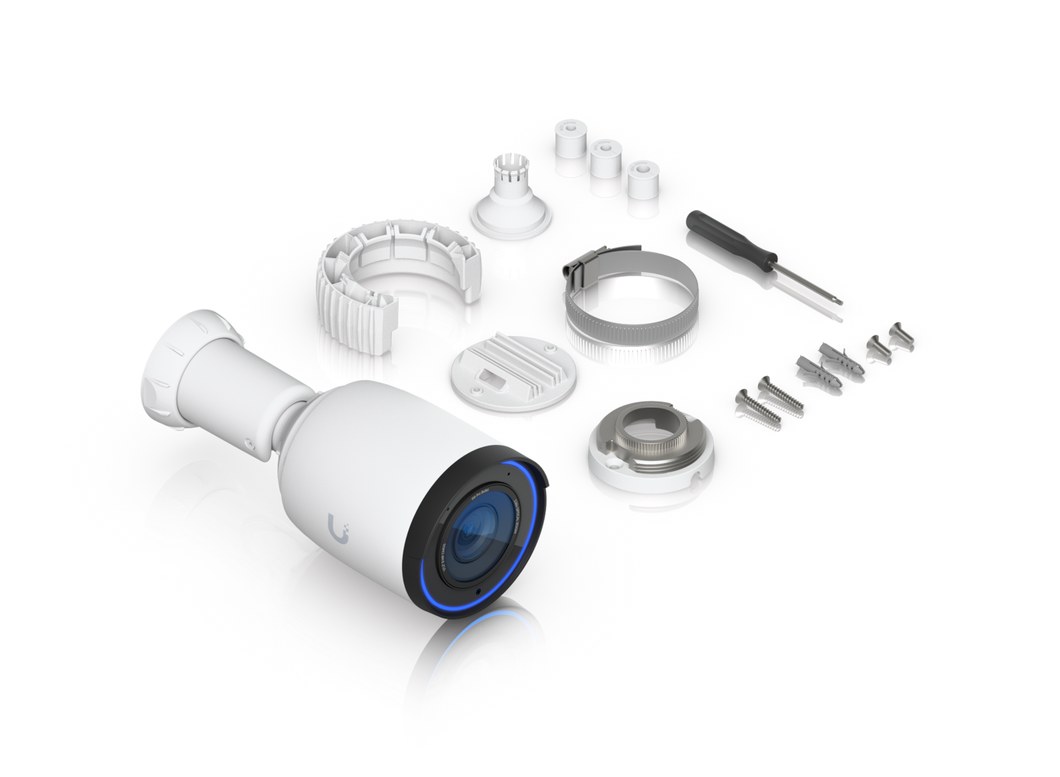 Ubiquiti UniFi Protect G6 Pro Bullet, bílá – Montáž na stěnu, strop i sloup