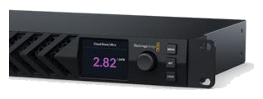 Blackmagic Design Cloud Store Ultra 24TB – LCD a stav úložiště přímo na místě
