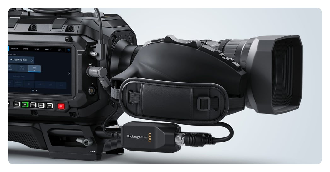 Blackmagic URSA Cine Mount B4 – Ovládání objektivu kabelem
