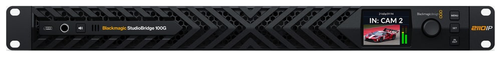 Blackmagic StudioBridge 100G – Monitoring na čelním panelu