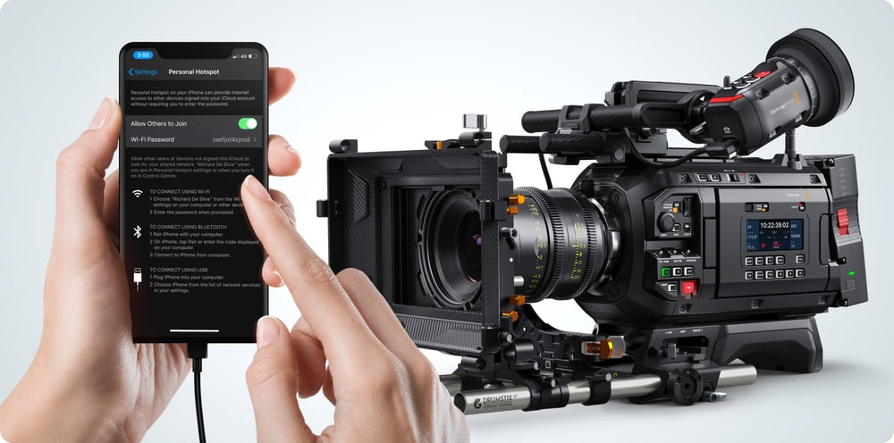Blackmagic URSA Cine 12K LF 100G + EVF – Síť, Blackmagic Cloud a streaming