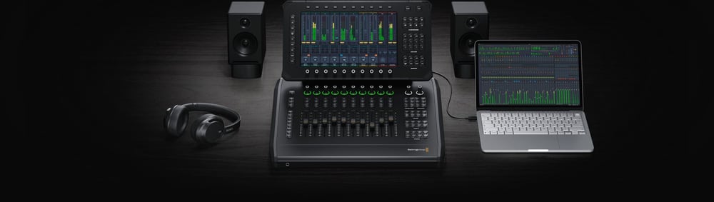 Blackmagic Design Fairlight Live Audio Panel 10 – Kanálové moduly a dotykové displeje