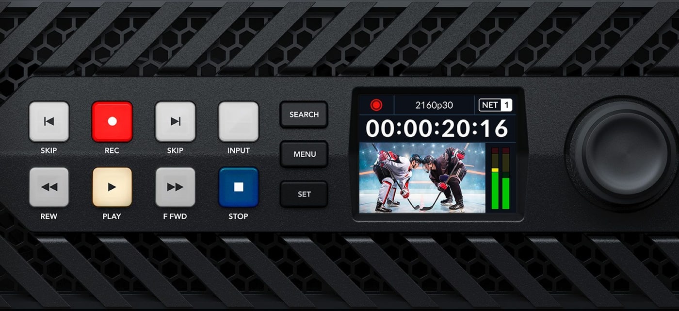 HyperDeck ISO Recorder 100G – Klasické ovládání vysílacího rekordéru