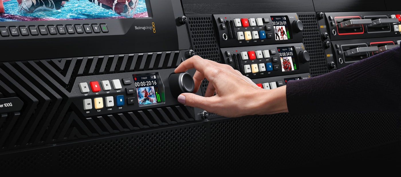 HyperDeck ISO Recorder 100G – RS-422 pro vysílací automatizaci