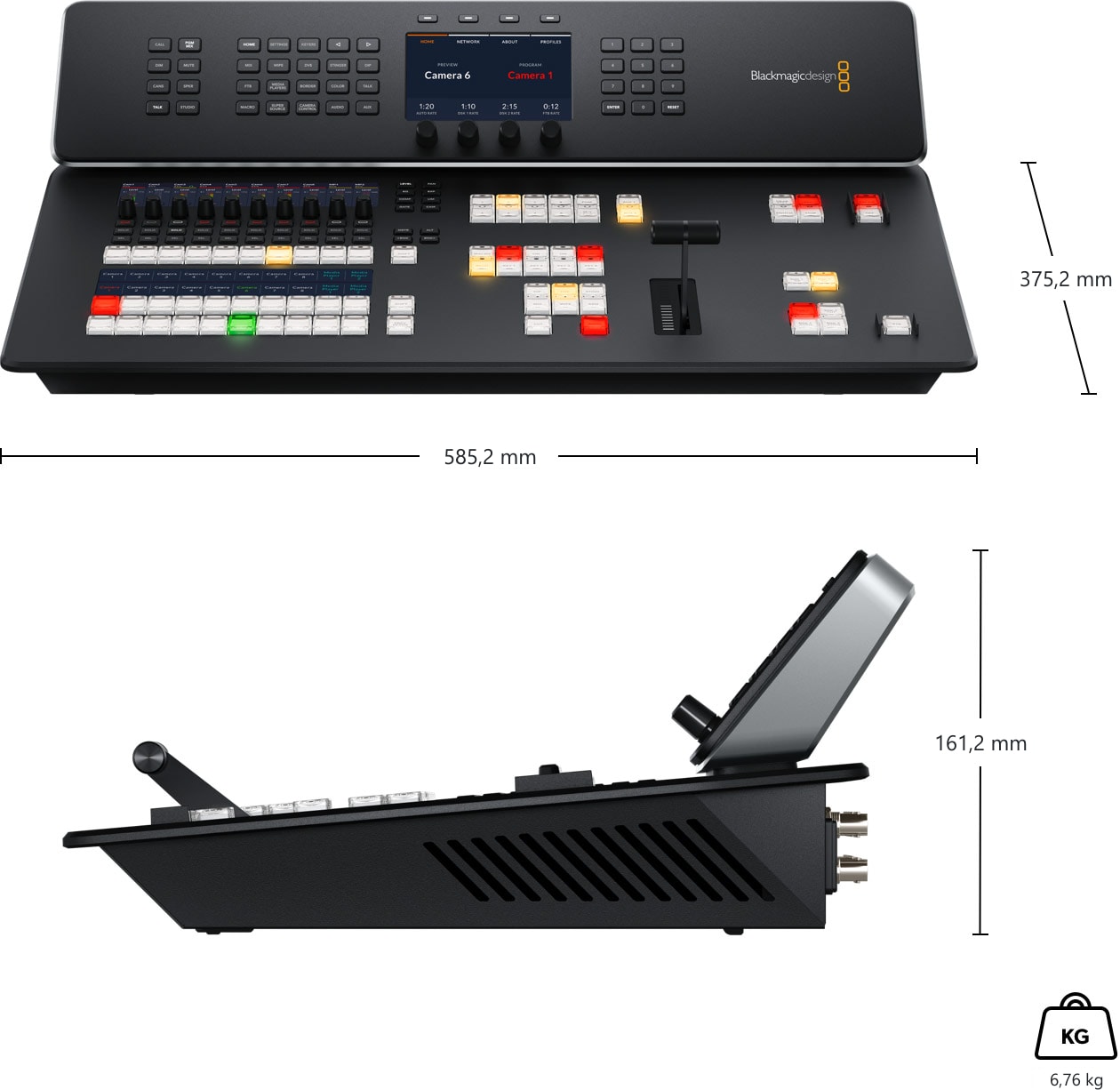 ATEM Television Studio HD8 ISO – Rozměry a hmotnost